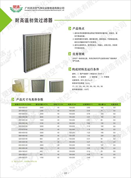 GT耐高溫粗效過濾器應(yīng)用與耐高溫初效過濾器設(shè)計(jì)特點(diǎn) GT耐高溫粗效過濾器應(yīng)用與耐高溫初效過濾器設(shè)計(jì)特點(diǎn)